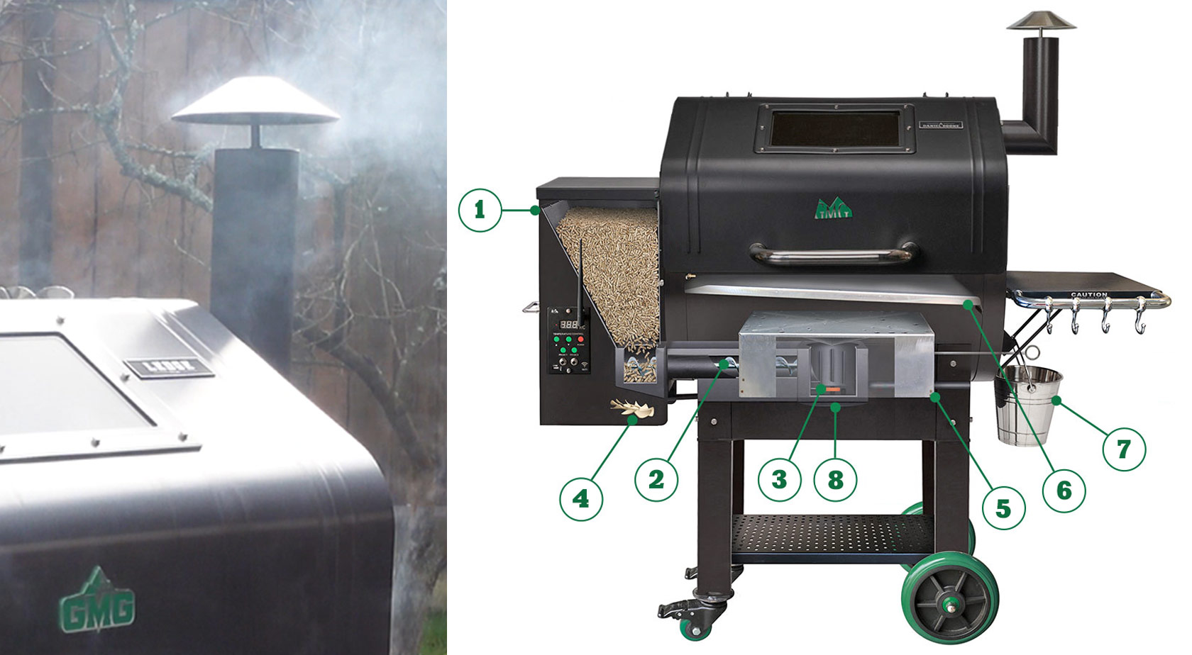 Как устроен пеллетный гриль устройство gmg ledge