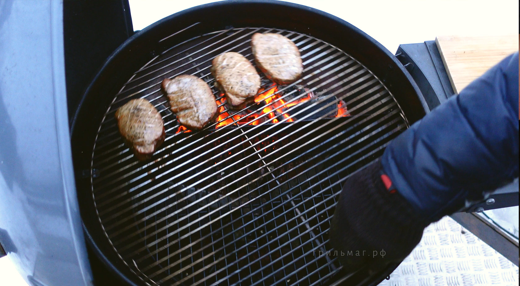 Обзор угольного гриля SnS Kettle