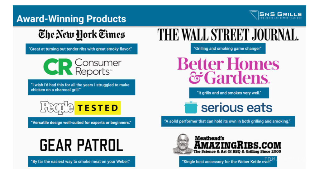 Отзывы про грили и аксессуары SnS от авторитетных изданий