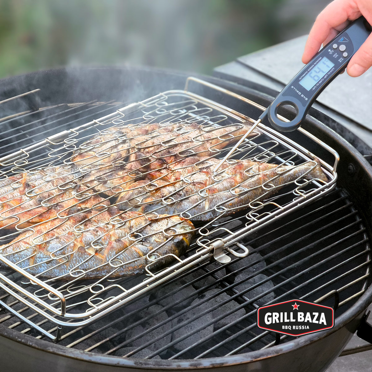 Сетка для жарки рыбы и овощей Grillbaza, нерж.