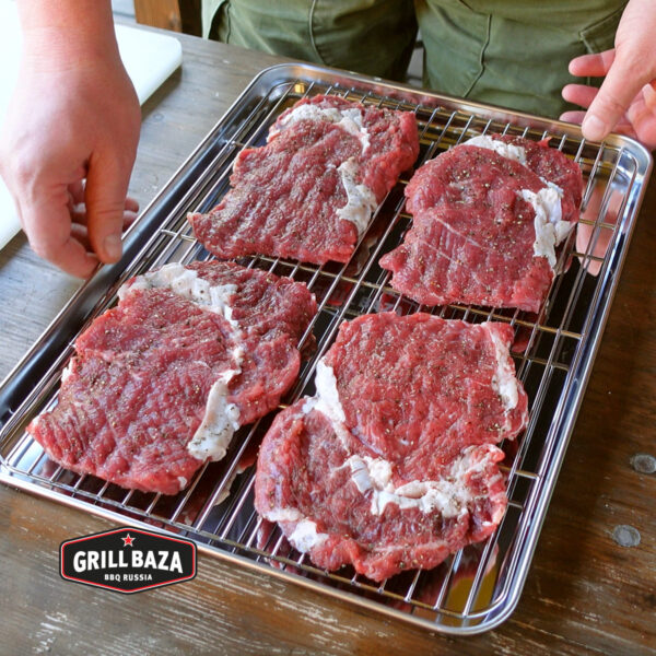 Многофункциональный поддон с решёткой Grillbaza, нерж.